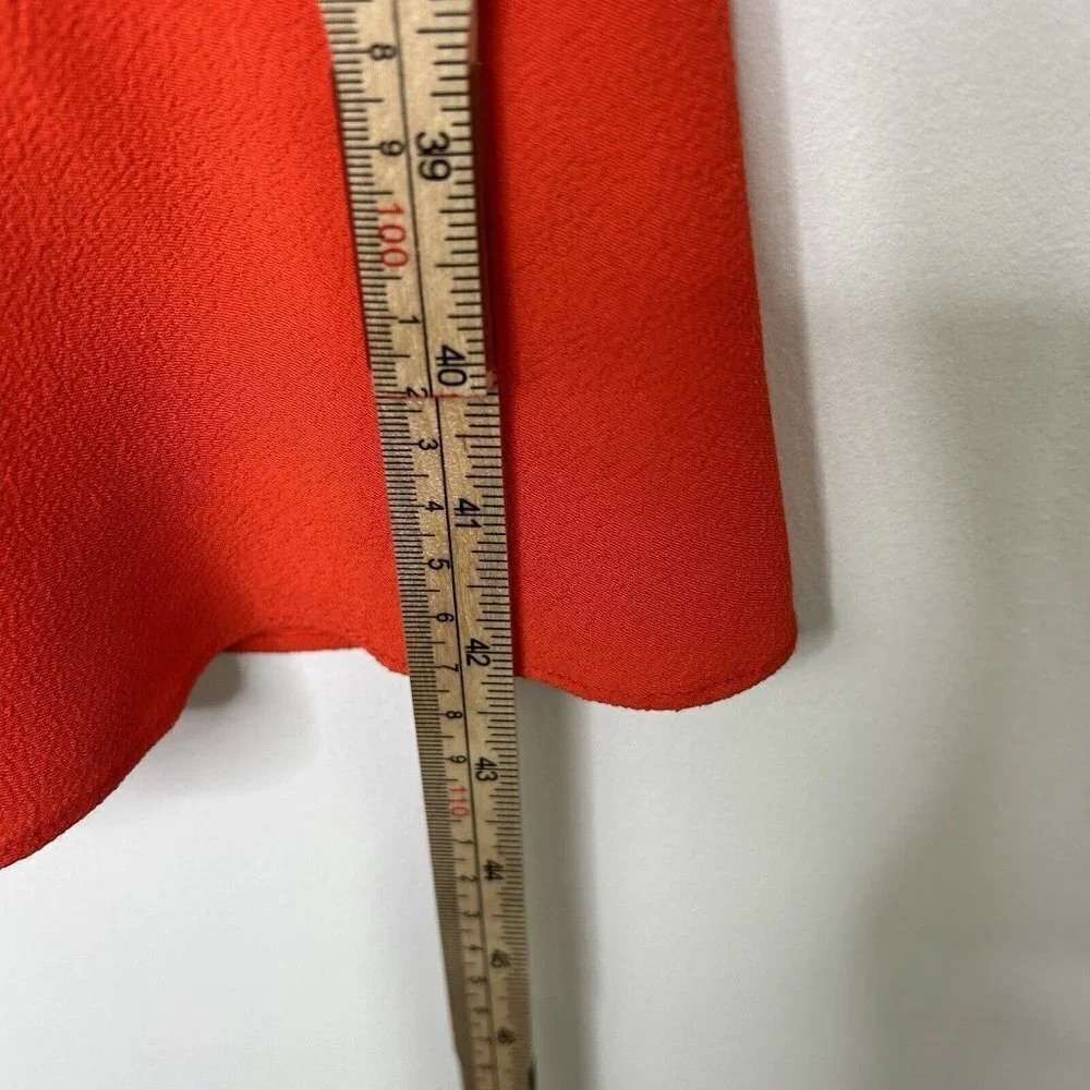 Veronica Beard Oleta Red Orange Midi Dress Womens‎ Size 4